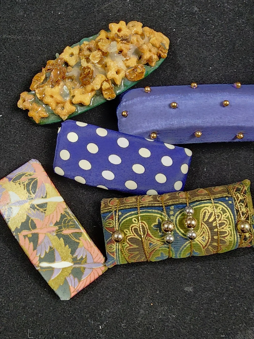 Vintage 80s Statement Hair Barrette Lot of 5